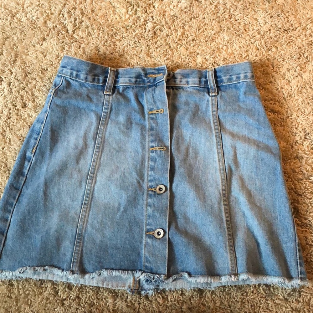 Button Up denim skirt